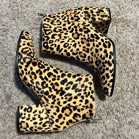 Steve Madden Womens Jillian Zipper Pointed Toe Ankle Boots Boho Trendy Leather - Picture 8 of 12